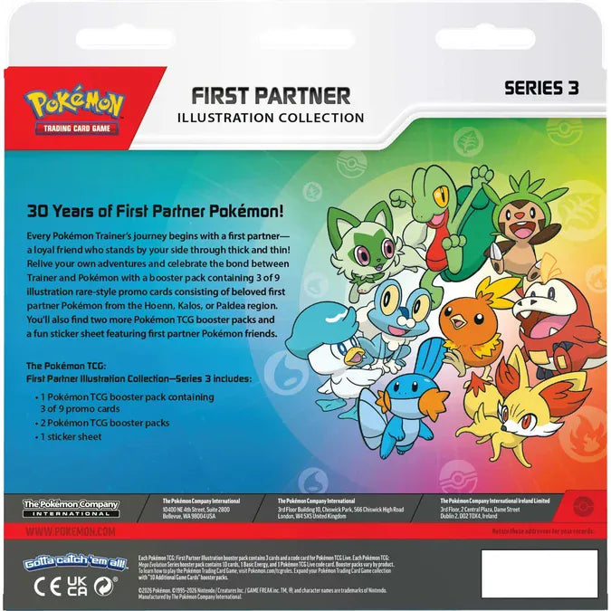 The Pokémon Company Pokémon - First Partner Illustration Collection - Series 3 available at Northumbrian Tin Soldier