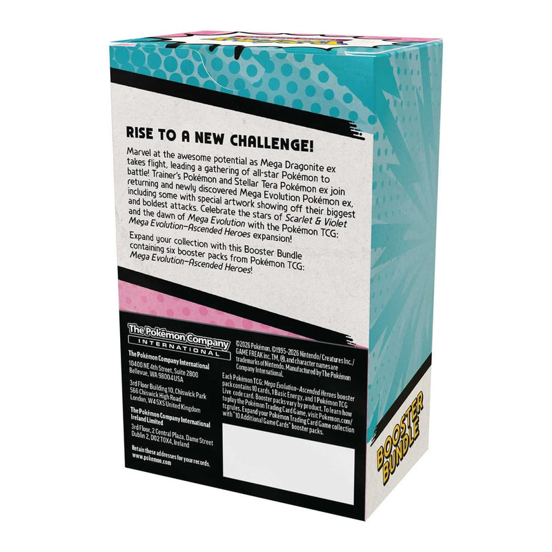 The Pokémon Company Pokémon - Mega Evolution: Ascended Heroes - Booster Bundle (6 Packs) available at Northumbrian Tin Soldier
