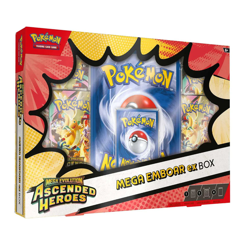 The Pokémon Company Pokémon - Mega Evolution : Ascended Heroes - Mega Emboar ex Box available at Northumbrian Tin Soldier
