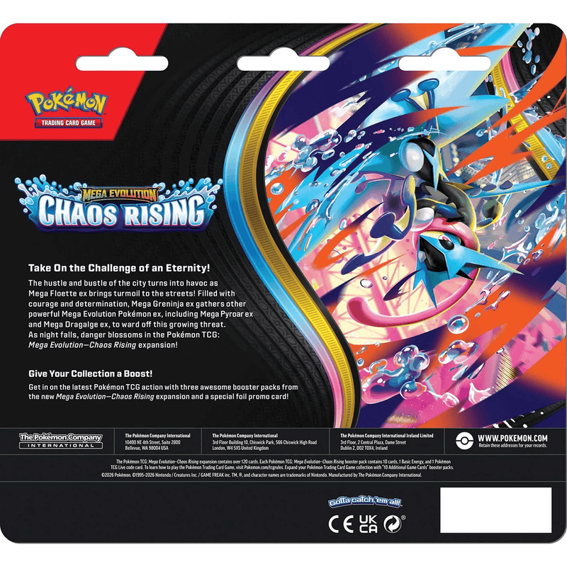 The Pokémon Company Pokémon - Mega Evolution : Chaos Rising - 3 Pack Blister - Charmeleon available at Northumbrian Tin Soldier
