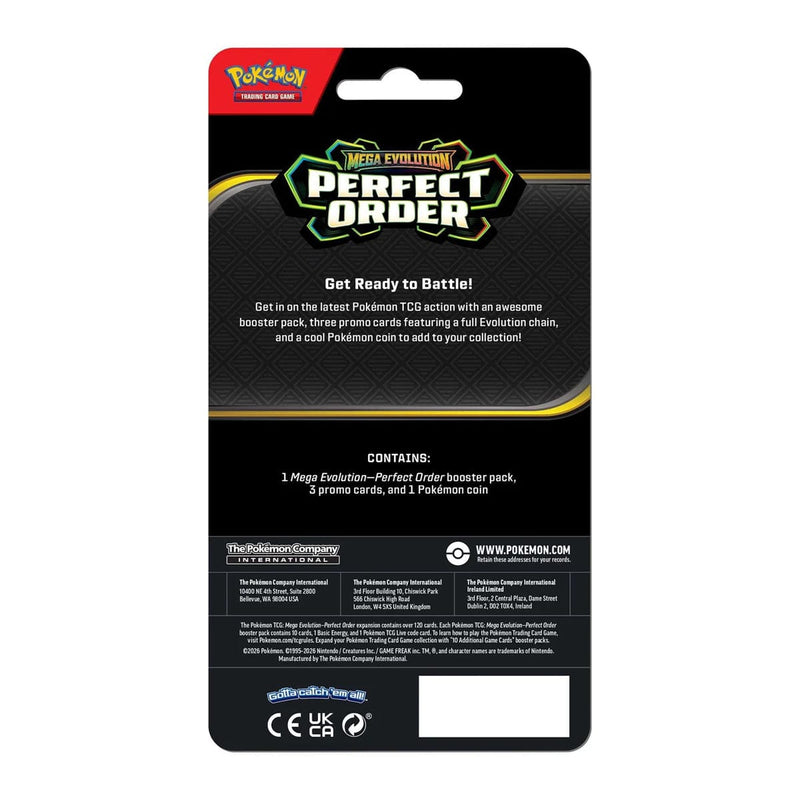 The Pokémon Company Pokémon - Mega Evolution: Perfect Order - Premium Checklane Booster - Meganium available at Northumbrian Tin Soldier