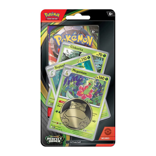 The Pokémon Company Pokémon - Mega Evolution: Perfect Order - Premium Checklane Booster - Meganium available at Northumbrian Tin Soldier