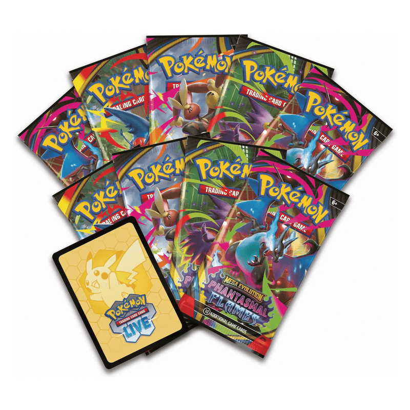 The Pokémon Company Pokémon - Mega Evolution : Phantasmal Flames - Elite Trainer Box available at Northumbrian Tin Soldier
