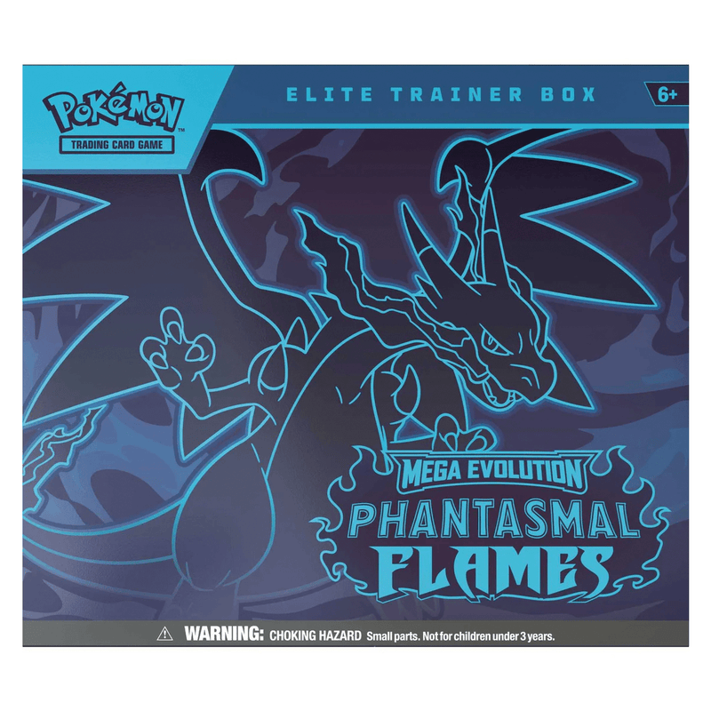 The Pokémon Company Pokémon - Mega Evolution : Phantasmal Flames - Elite Trainer Box available at Northumbrian Tin Soldier