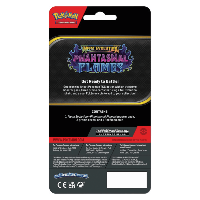 The Pokémon Company Pokémon - Mega Evolution : Phantasmal Flames - Premium Checklane Booster - Blaziken available at Northumbrian Tin Soldier