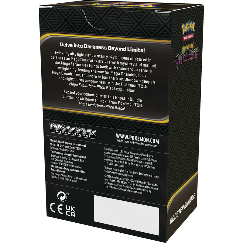The Pokémon Company Pokémon - Mega Evolution : Pitch Black - Booster Bundle available at Northumbrian Tin Soldier
