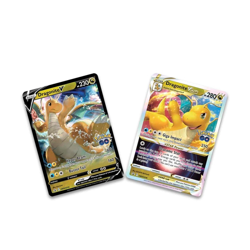 The Pokémon Company Pokémon : Pokémon GO Premiere Deck Holder Collection Dragonite VSTAR available at Northumbrian Tin Soldier