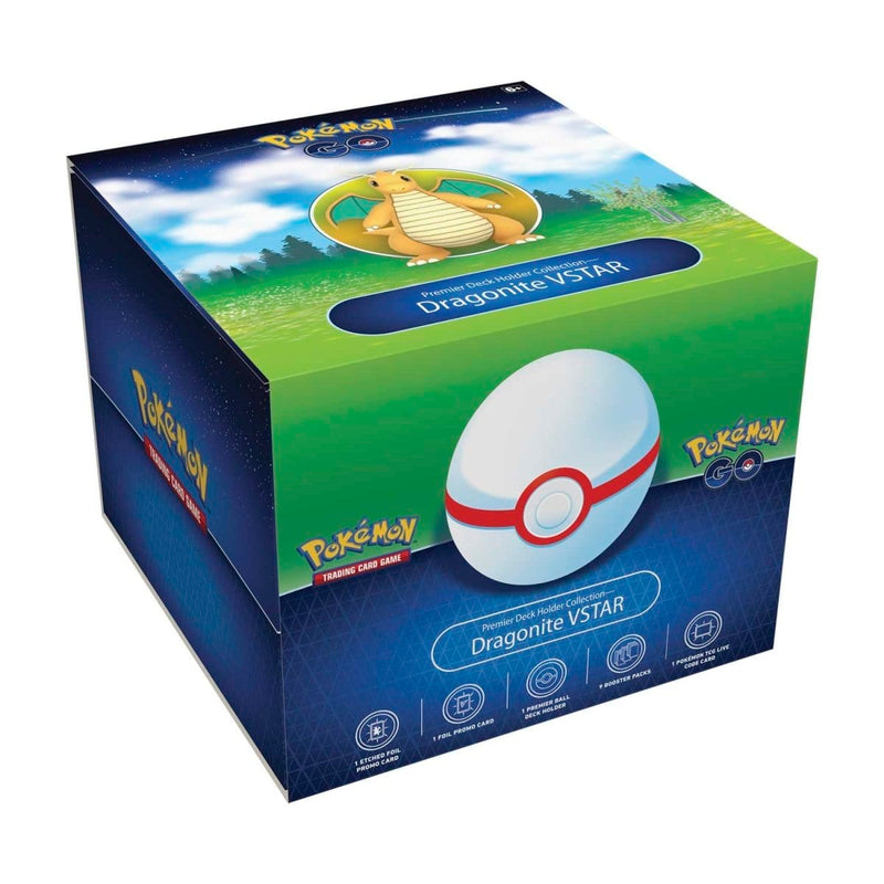 The Pokémon Company Pokémon : Pokémon GO Premiere Deck Holder Collection Dragonite VSTAR available at Northumbrian Tin Soldier