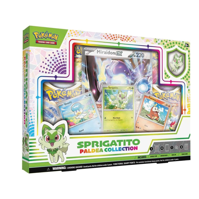 The Pokémon Company Pokémon : Pokémon Paldea Collection Sprigatito Collectors Box available at Northumbrian Tin Soldier