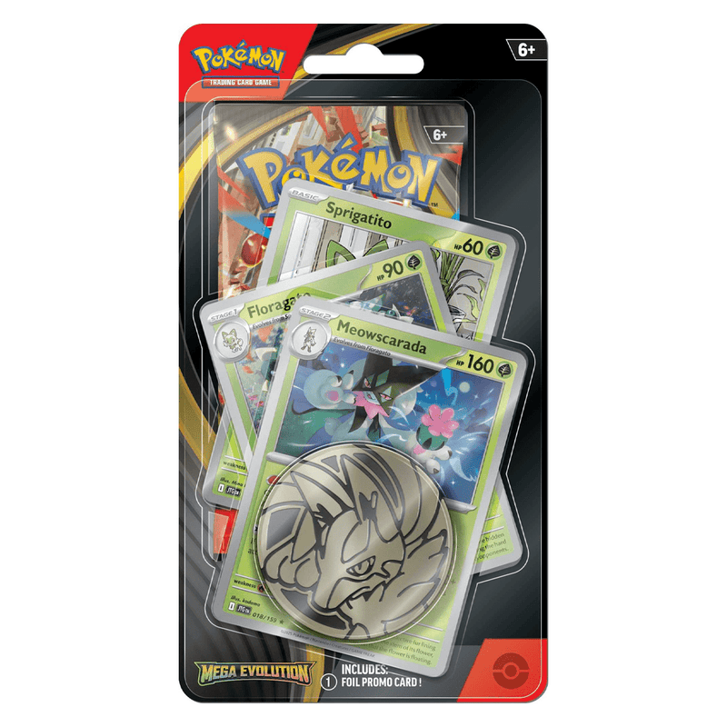 The Pokémon Company Pokémon - Scarlet & Violet - Mega Evolution - Premium Checklane Booster - Meowscedara available at Northumbrian Tin Soldier