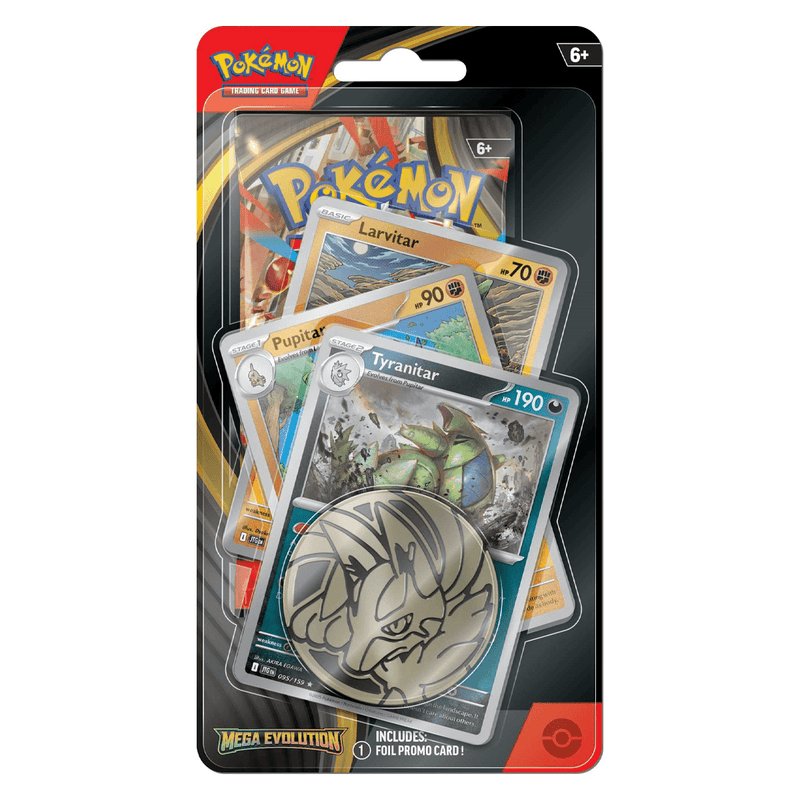 The Pokémon Company Pokémon - Scarlet & Violet - Mega Evolution - Premium Checklane Booster - Tyranitar available at Northumbrian Tin Soldier