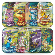 The Pokémon Company Pokémon - Scarlet & Violet - Prismatic Evolutions - Mini Tin - Display (8 Mini Tins) available at Northumbrian Tin Soldier