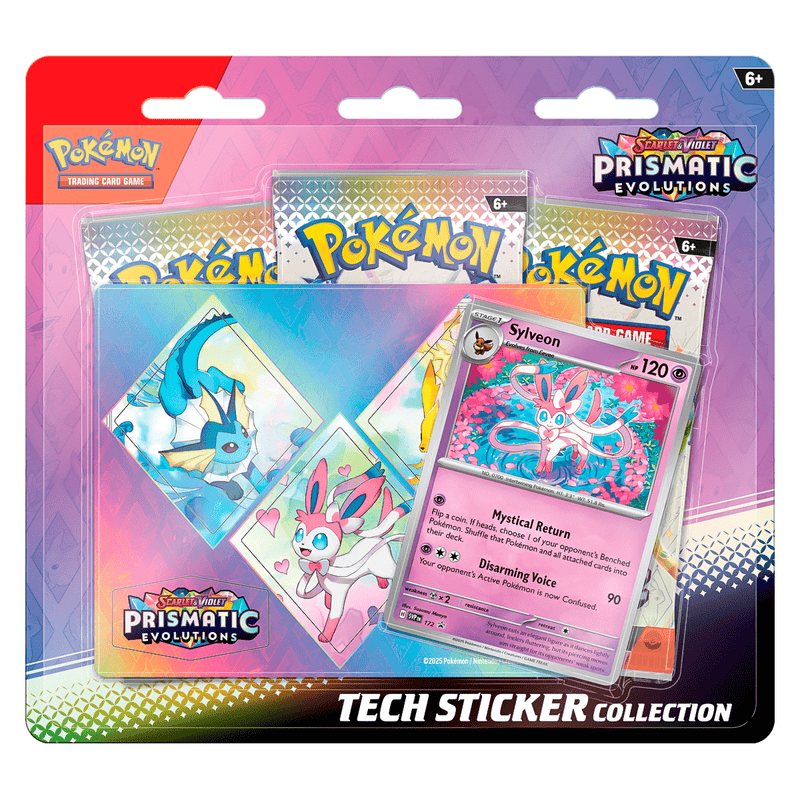 The Pokémon Company Pokémon - Scarlet & Violet - Prismatic Evolutions - Tech Sticker Collection - Sylveon available at Northumbrian Tin Soldier