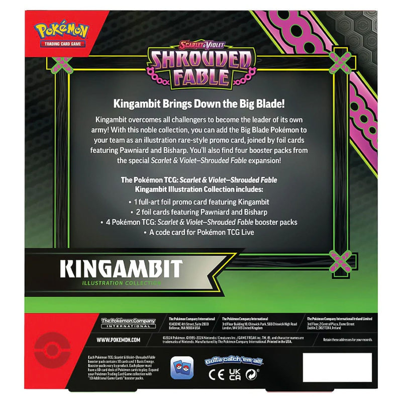 The Pokémon Company Pokémon : Scarlet & Violet - Shrouded Fable - Kingambit Illustration Collection Box available at Northumbrian Tin Soldier