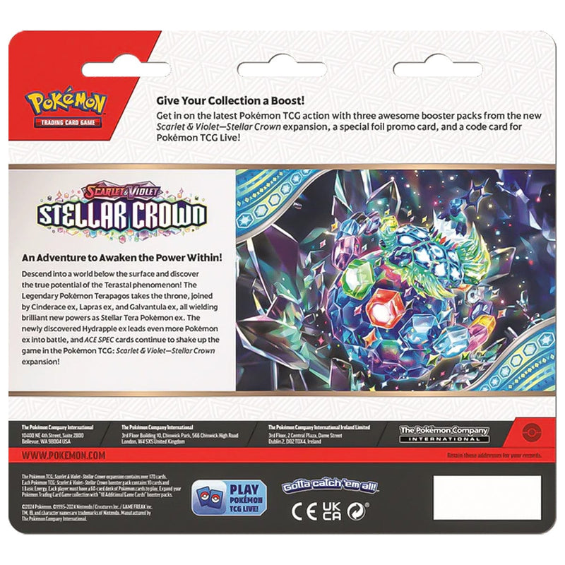 The Pokémon Company Pokémon - Scarlet & Violet - Stellar Crown - 3 Pack Blister - Latias available at Northumbrian Tin Soldier