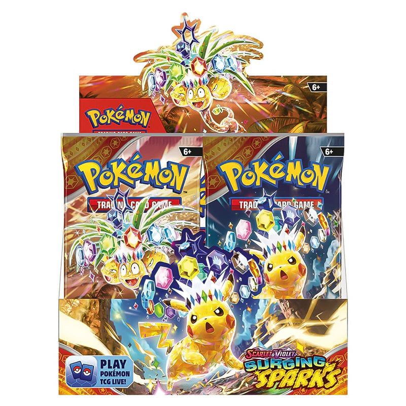The Pokémon Company Pokémon - Scarlet & Violet - Surging Sparks - Booster Box (36 Boosters) available at Northumbrian Tin Soldier