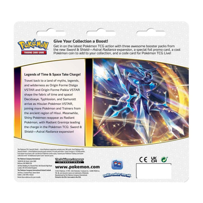 The Pokémon Company Pokémon : Sword & Shield - Astral Radiance 3-Pack - Eevee available at Northumbrian Tin Soldier