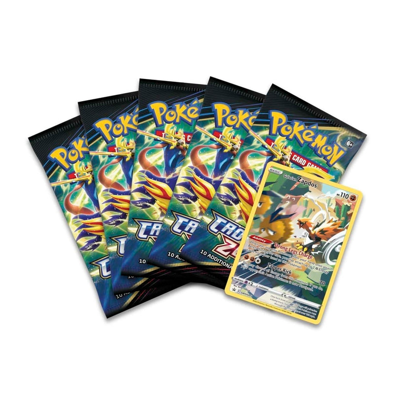 The Pokémon Company Pokémon : Sword & Shield –  Crown Zenith: Galarian Zapdos Tin available at Northumbrian Tin Soldier
