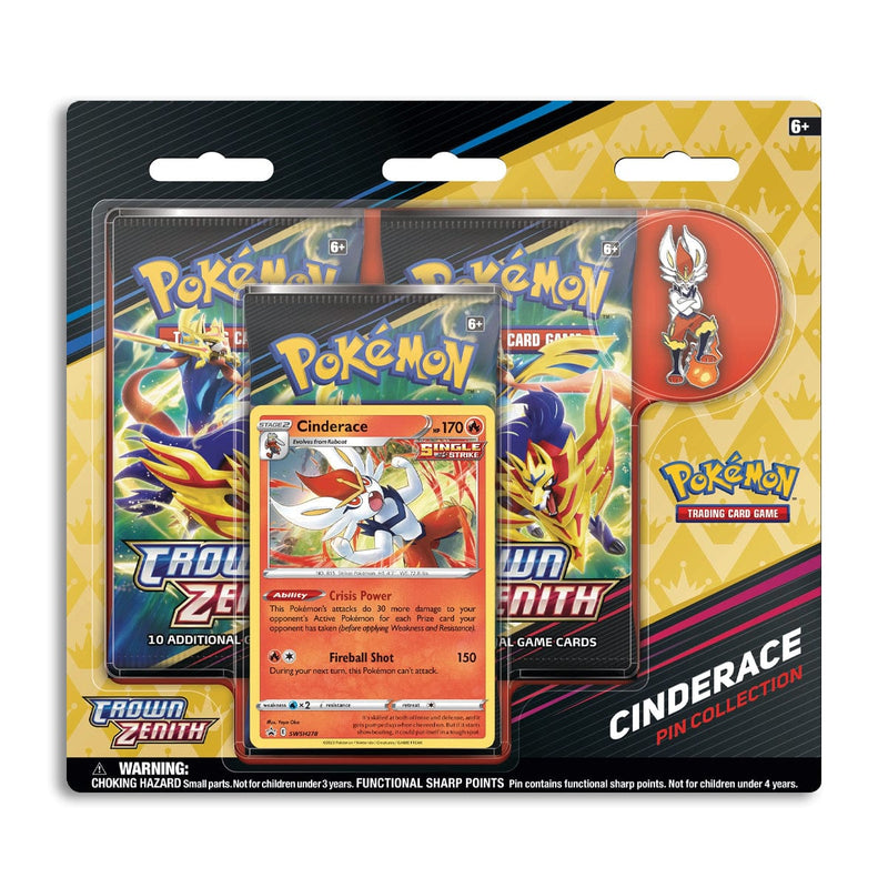 The Pokémon Company Pokémon : Sword & Shield – Crown Zenith: Pin Collection Cinderace available at Northumbrian Tin Soldier