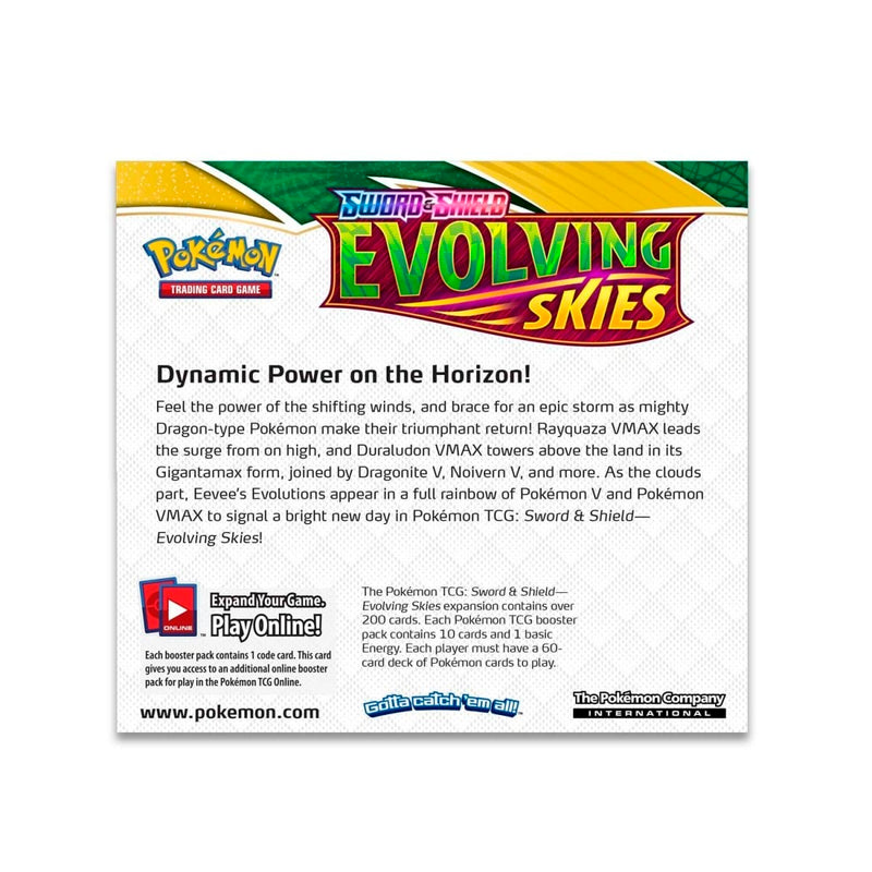 The Pokémon Company Pokémon : Sword & Shield Evolving Skies Booster Display Box (36 Packs) available at Northumbrian Tin Soldier