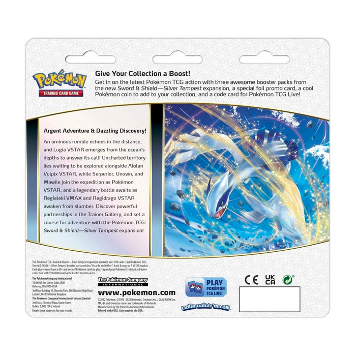 The Pokémon Company Pokémon : Sword & Shield - Silver Tempest 3-Pack Blister - Manaphy available at Northumbrian Tin Soldier