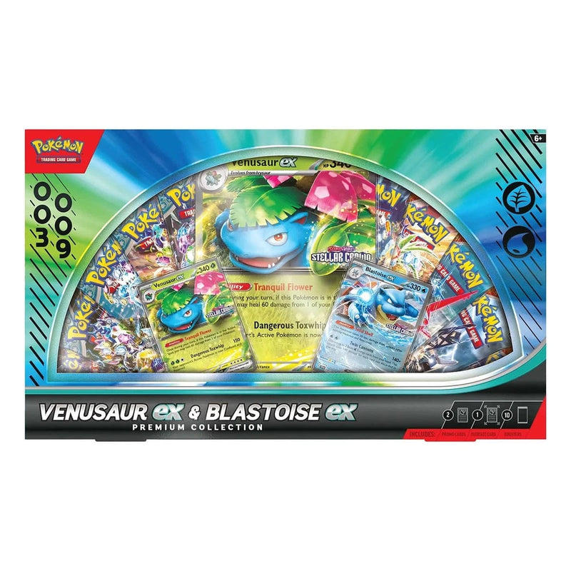 The Pokémon Company Pokémon - Venusaur / Blastoise ex Premium Collection available at Northumbrian Tin Soldier