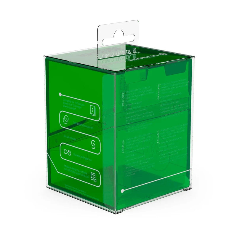 Ultimate Guard Ultimate Guard - Boulder Deck Case - 100+  Clear - Emerald available at Northumbrian Tin Soldier