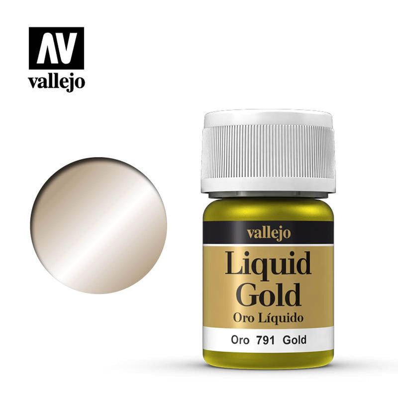 Vallejo Vallejo Model Color: Gold (Metals 35ml) available at Northumbrian Tin Soldier