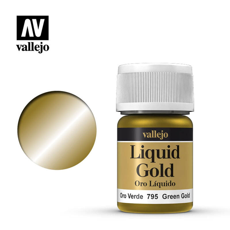 Vallejo Vallejo Model Color: Green Gold (Metals 35ml) available at Northumbrian Tin Soldier