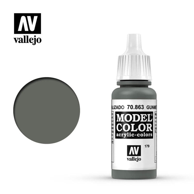 Vallejo Vallejo Model Color: Metallic Gunmetal Grey available at Northumbrian Tin Soldier