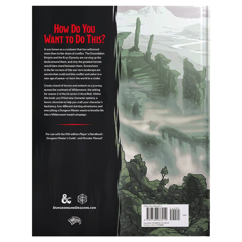 Wizards of The Coast Dungeons & Dragons - Explorer’s Guide to Wildemount Role Playing Games>Dungeons & Dragons available at Northumbrian Tin Soldier