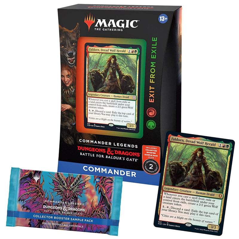 Wizards of The Coast Magic: The Gathering - Commander Legends - Battle For Baldur's Gate Commander Deck - Exit From Exile available at Northumbrian Tin Soldier