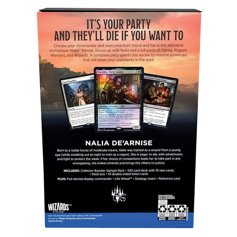 Wizards of The Coast Magic: The Gathering - Commander Legends - Battle For Baldur's Gate Commander Deck - Party Time available at Northumbrian Tin Soldier