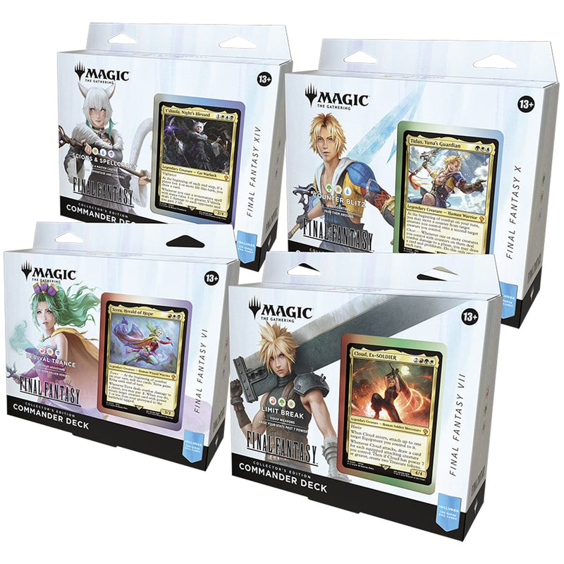 Wizards of The Coast Magic: The Gathering - Final Fantasy - Collector’s Edition - Commander Deck Bundle- Includes All 4 Decks available at Northumbrian Tin Soldier