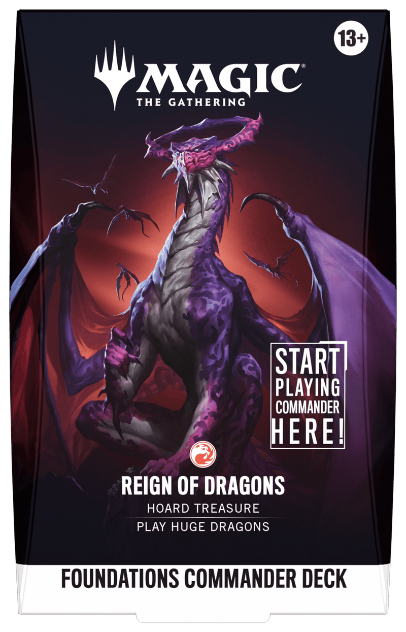 Wizards of The Coast Magic: The Gathering - Foundations Commander Deck - Reign of Dragons available at Northumbrian Tin Soldier