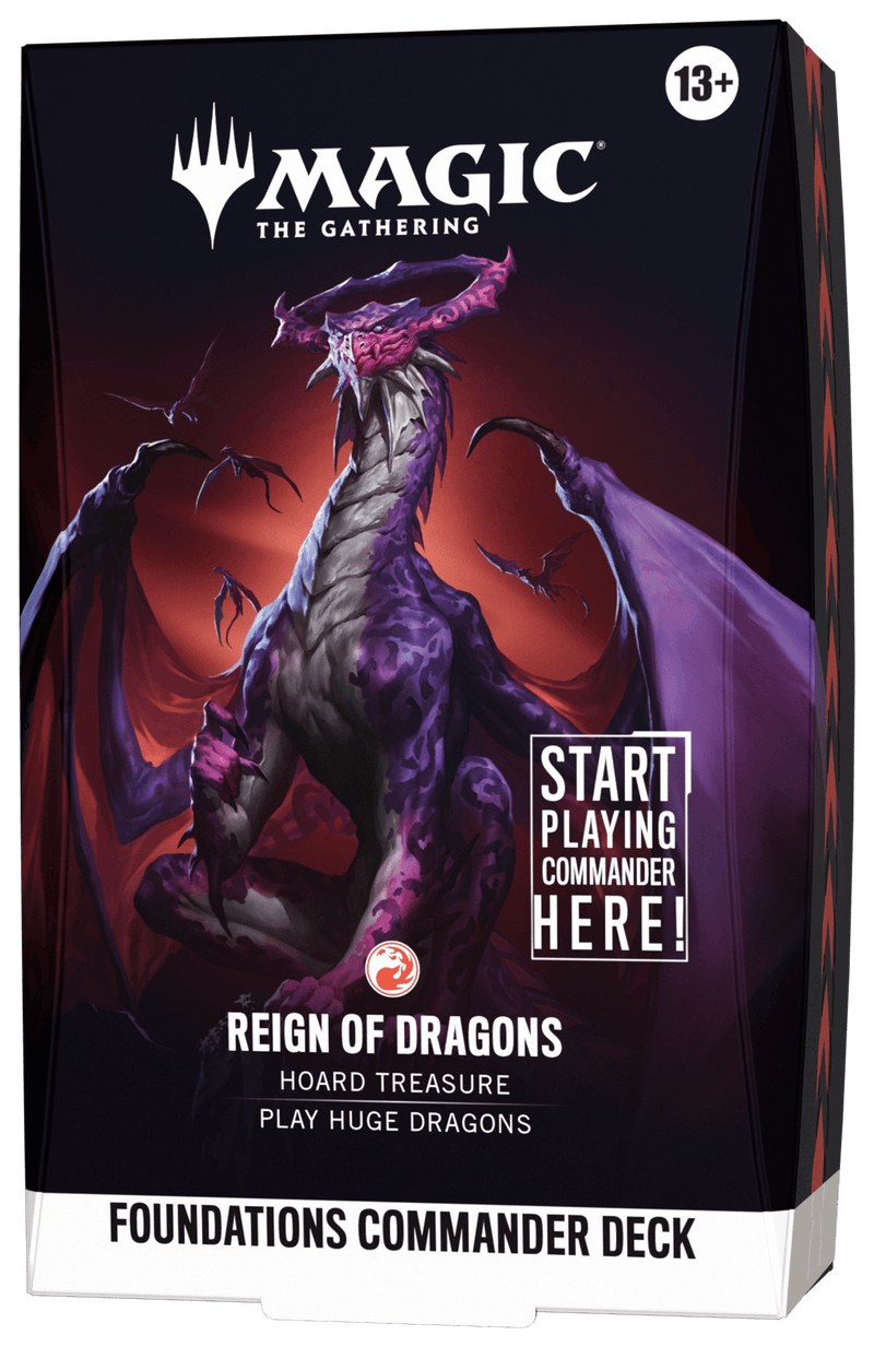 Wizards of The Coast Magic: The Gathering - Foundations Commander Deck - Reign of Dragons available at Northumbrian Tin Soldier