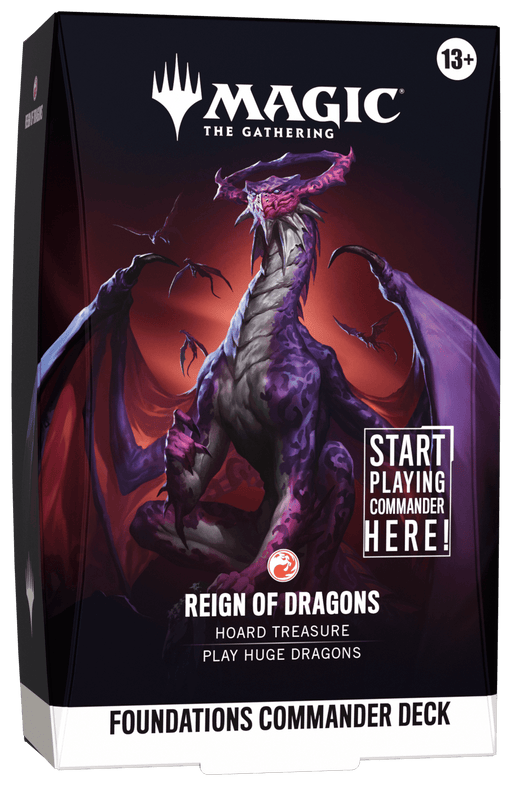 Wizards of The Coast Magic: The Gathering - Foundations Commander Deck - Reign of Dragons available at Northumbrian Tin Soldier