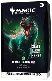 Wizards of The Coast Magic: The Gathering - Foundations Commander Deck - Tramplesaurus Rex available at Northumbrian Tin Soldier