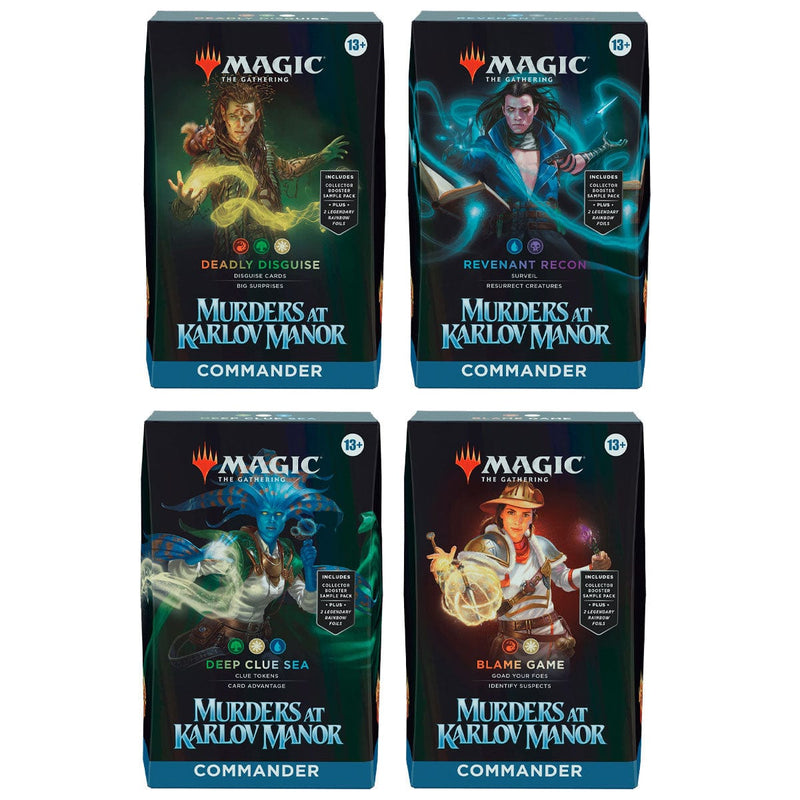Wizards of The Coast Magic: The Gathering - Murders at Karlov Manor - Commander Decks - Set of 4 available at Northumbrian Tin Soldier