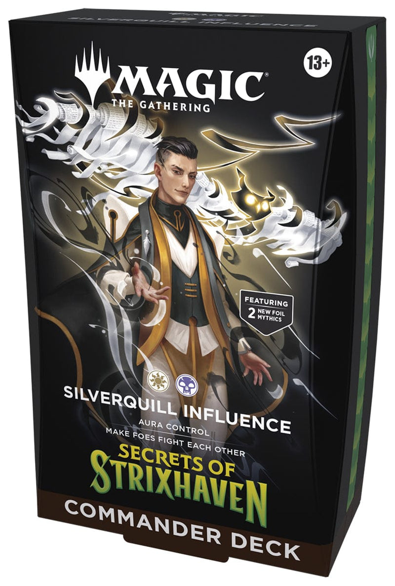 Wizards of The Coast Magic: The Gathering -  Secrets of Strixhaven Commander Deck: Silverquill Influence available at Northumbrian Tin Soldier