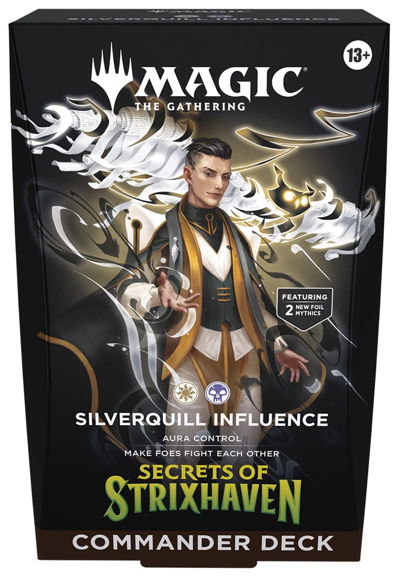 Wizards of The Coast Magic: The Gathering -  Secrets of Strixhaven Commander Deck: Silverquill Influence available at Northumbrian Tin Soldier