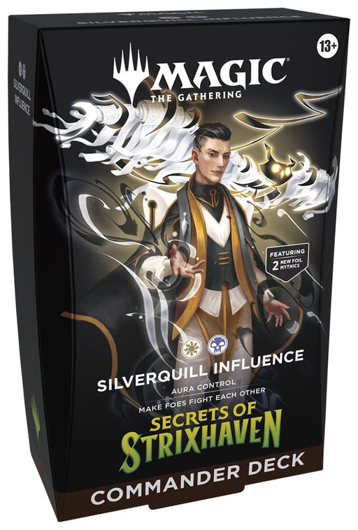 Wizards of The Coast Magic: The Gathering -  Secrets of Strixhaven Commander Deck: Silverquill Influence available at Northumbrian Tin Soldier