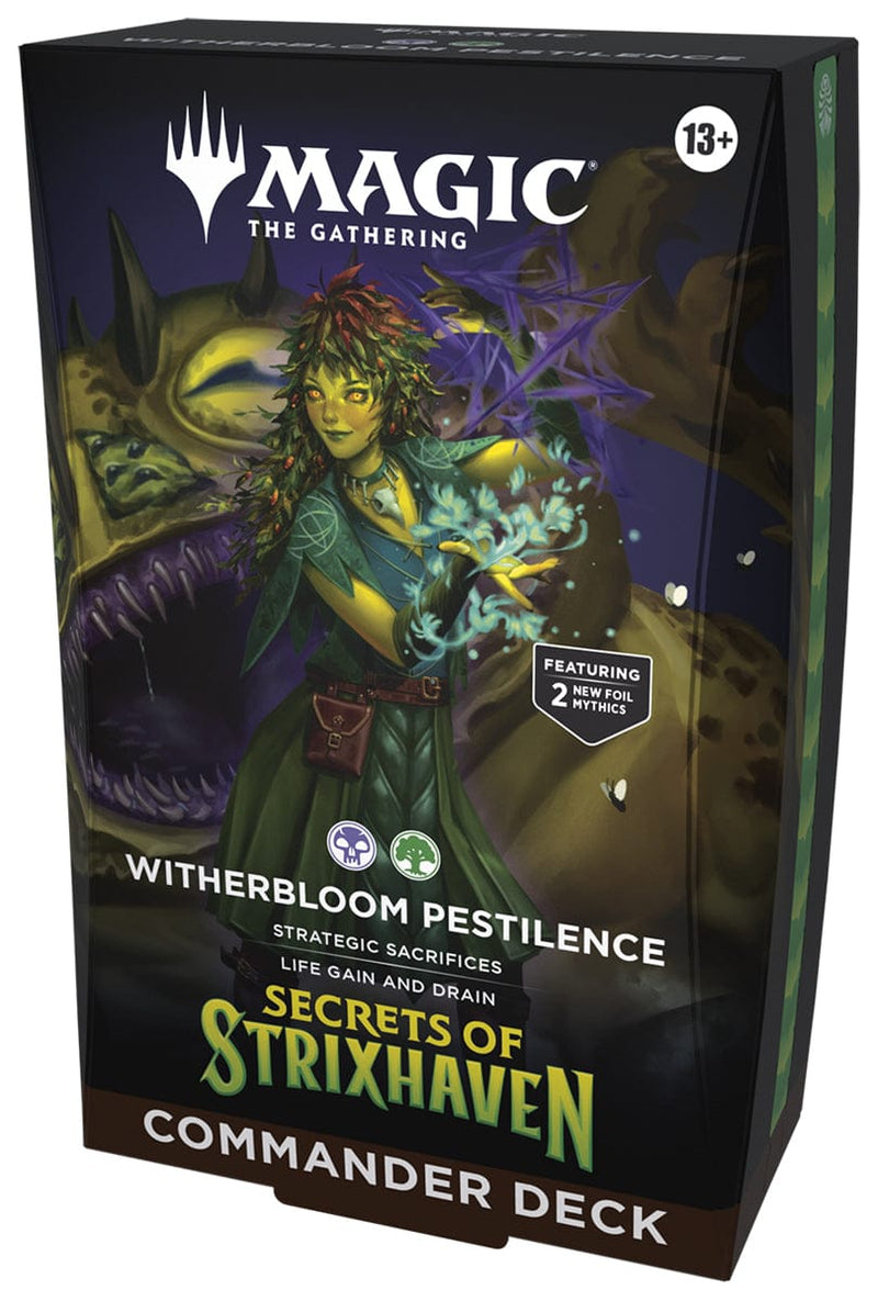 Wizards of The Coast Magic: The Gathering -  Secrets of Strixhaven Commander Deck: Witherbloom Pestilence available at Northumbrian Tin Soldier