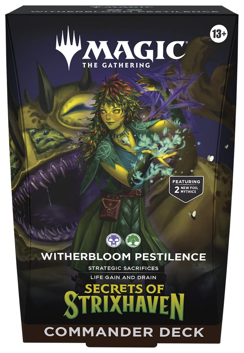 Wizards of The Coast Magic: The Gathering -  Secrets of Strixhaven Commander Deck: Witherbloom Pestilence available at Northumbrian Tin Soldier