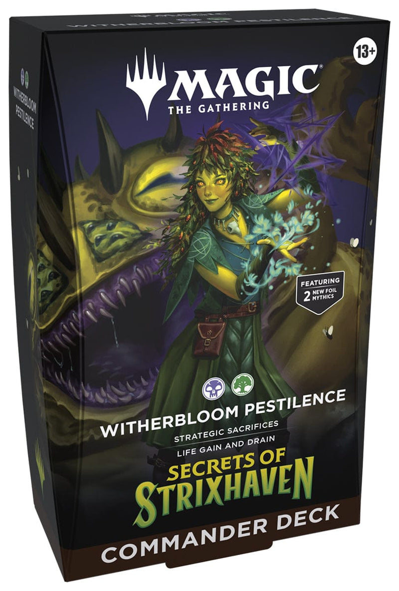 Wizards of The Coast Magic: The Gathering -  Secrets of Strixhaven Commander Deck: Witherbloom Pestilence available at Northumbrian Tin Soldier