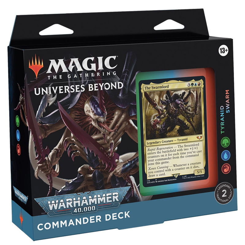 Wizards of The Coast Magic: The Gathering - Universes Beyond: Warhammer 40,000 Tyranid Swarm Commander Deck available at Northumbrian Tin Soldier