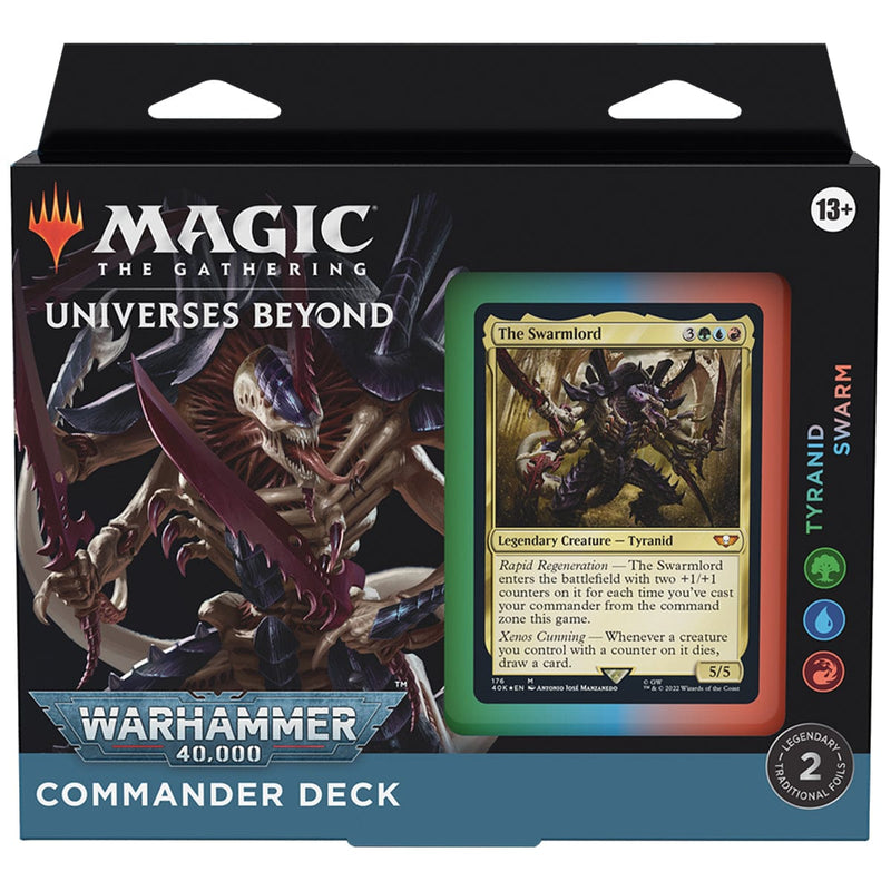 Wizards of The Coast Magic: The Gathering - Universes Beyond: Warhammer 40,000 Tyranid Swarm Commander Deck available at Northumbrian Tin Soldier