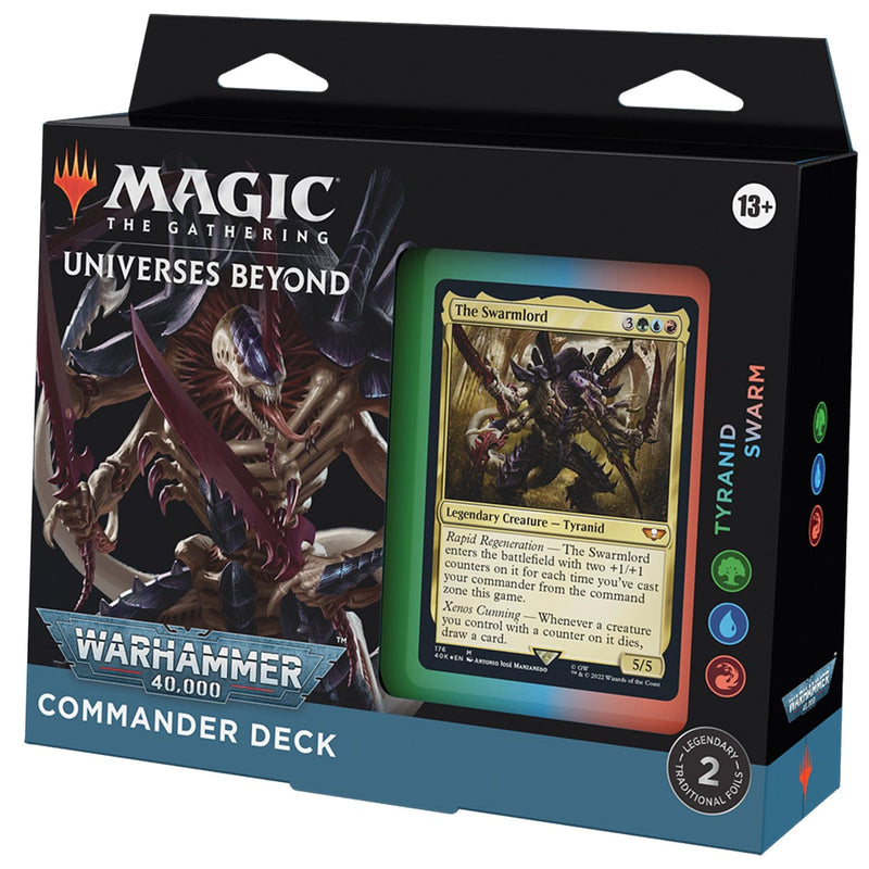 Wizards of The Coast Magic: The Gathering - Universes Beyond: Warhammer 40,000 Tyranid Swarm Commander Deck available at Northumbrian Tin Soldier