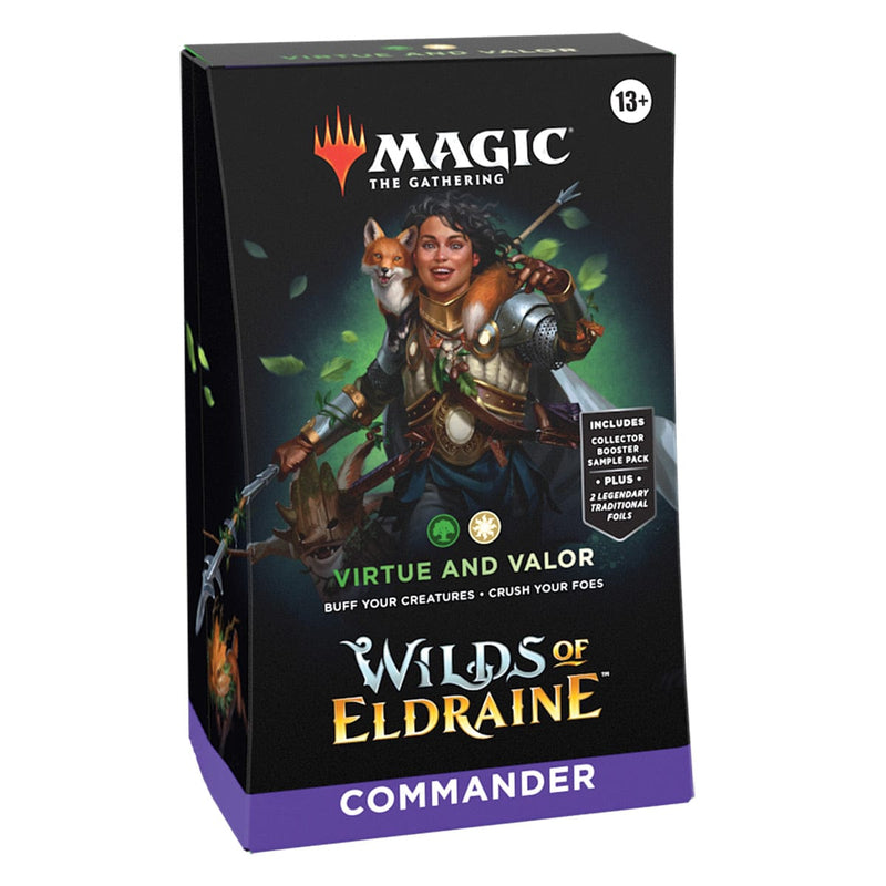 Wizards of The Coast Magic: The Gathering - Wilds of Eldraine - Virtue and Valor - Commander Deck available at Northumbrian Tin Soldier